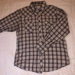 Wranglers brand plaid shirt, mens size L